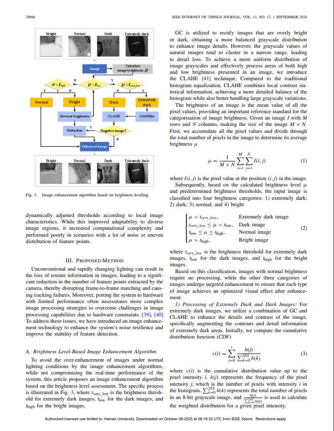 An Adaptive Lighting Indoor vSLAM with Limited on-device Resources